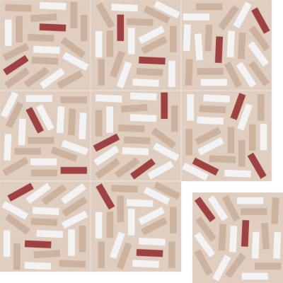 Цементная плитка Luxemix ручной работы. Коллекция Сhips rectangle (прямоугольники)