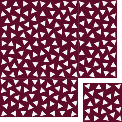 Цементная плитка Luxemix ручной работы. Коллекция Сhips triangle (треугольники)
