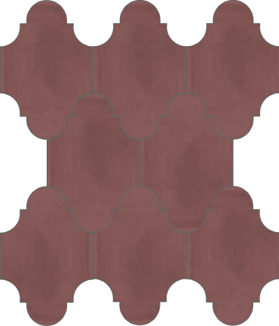 Плитка Luxemix ручной работы в форме "Фонарик". Цвет черешня, вишневый светлый бордовый ral 0304020