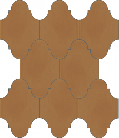 Плитка Luxemix ручной работы в форме "Фонарик". Цвет коричневый, светло-коричневый, карамельный ral 0605040