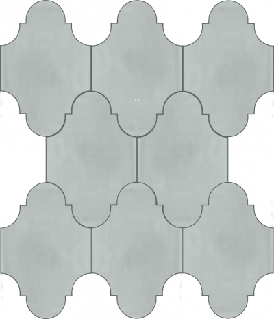 Плитка Luxemix ручной работы в форме "Фонарик". Цвет серый, светло-серый ral 7035.