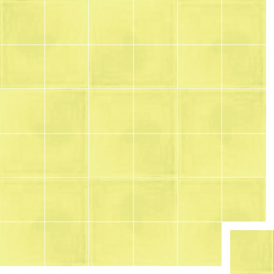 Моноцветная цементная плитка Luxemix формата 10x10см. Цвет 0959050 (желтый).
