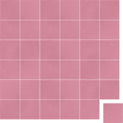 Моноцветная цементная плитка Luxemix формата 10x10см. Цвет 3015 (розовый).