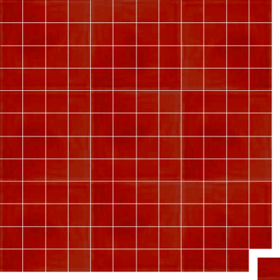 Моноцветная цементная плитка Luxemix формата 5x5см. Цвет 3020 (красный).
