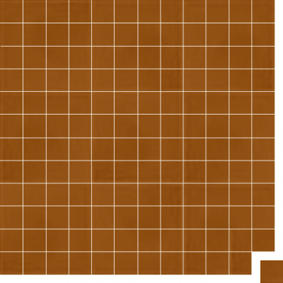 Моноцветная цементная плитка Luxemix формата 5x5см. Цвет 8023 (коричневый).