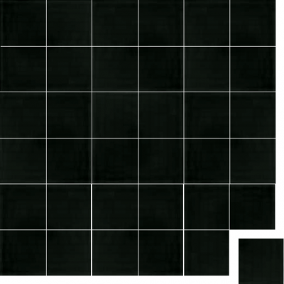 Моноцветная цементная плитка Luxemix формата 10x10см. Цвет 9005 (черный).
