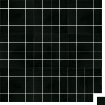 Моноцветная цементная плитка Luxemix формата 5x5см. Цвет 9005 (черный).