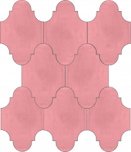 Плитка Luxemix ручной работы в форме "Фонарик". Цвет розовый, пудровый, розовый ral 0207030.