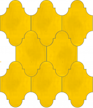 Плитка Luxemix ручной работы в форме "Фонарик". Цвет желтый, ярко-желтый, солнечный ral 1023