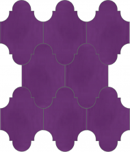 Плитка Luxemix ручной работы в форме "Фонарик". Цвет фиолетовый, сигнальный фиолетовый ral 4008