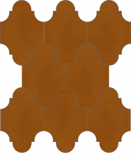 Плитка Luxemix ручной работы в форме "Фонарик". Цвет светло-коричневый, оранжево-коричневый ral 8023.
