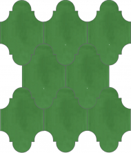 Плитка Luxemix ручной работы в форме "Фонарик". Цвет зеленый, изумрудно-зеленый ral 1305040.