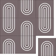 Цементная плитка Luxemix коллекции Simple с рисунком "Линии" (Lines)